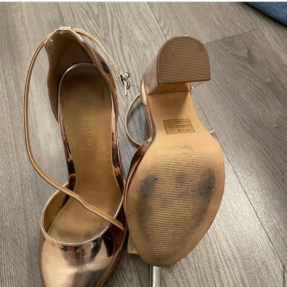 Gold Platform block heels - Picture 5 of 6